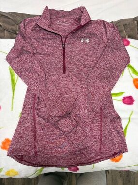 Under Armour Women’s Heathered Berry Quarter-Zip Pullover